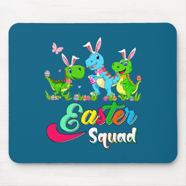 Three Cute Easter Squad Bunny Rexes Sunglasses Mouse Pad (Front)