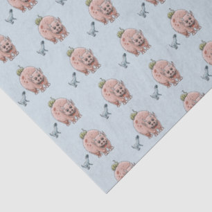Three Cute Fantasy Dinosaurs Tissue Paper