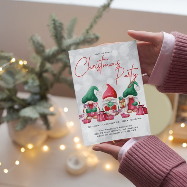 Three Cute Gnomes  Invitation (Creator Uploaded)