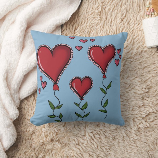 Three Cute Hearts Cushion (Blanket)