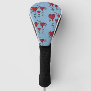 Three Cute Hearts Golf Head Cover