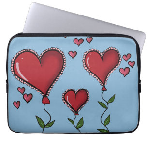 Three Cute Hearts Laptop Sleeve