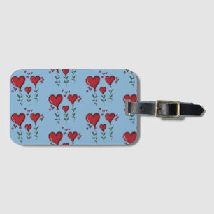 Three Cute Hearts Luggage Tag