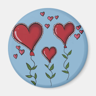 Three Cute Hearts Magnet