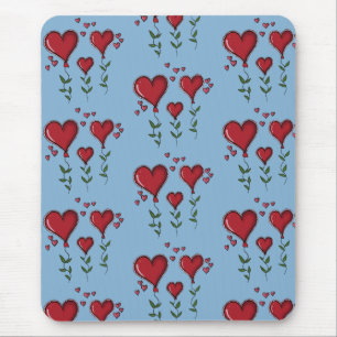 Three Cute Hearts Mouse Pad