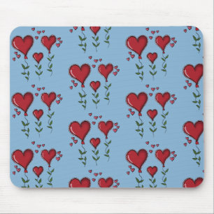 Three Cute Hearts Mouse Pad