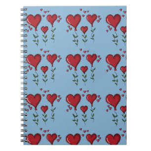 Three Cute Hearts Notebook