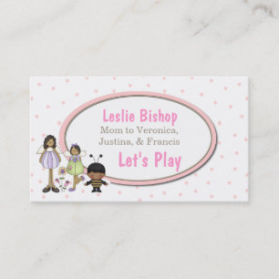 Three Cute Kids Play Date Card