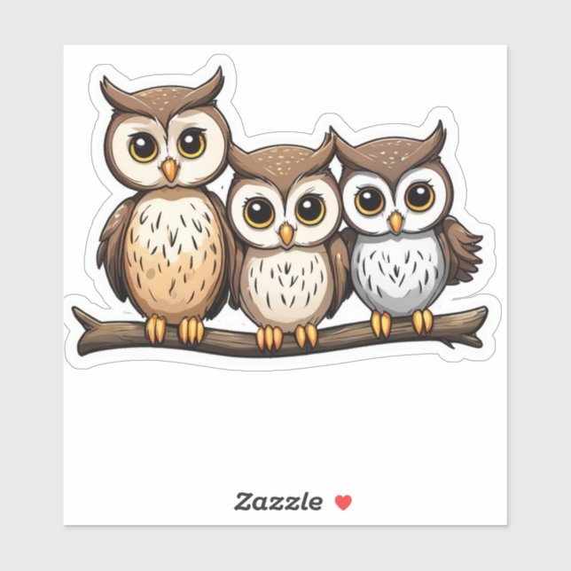 Three Cute Little Owl (Sheet)