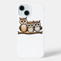 Three Cute Little Owl