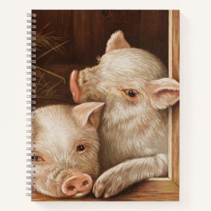 Three cute piglets from The Prize Piggies Notebook