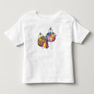 Three Cute Whimsical Colourful Birds Toddler T-Shirt
