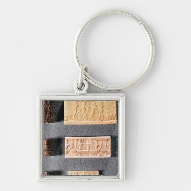 Three cylinder seals with impressions, key ring (Front)