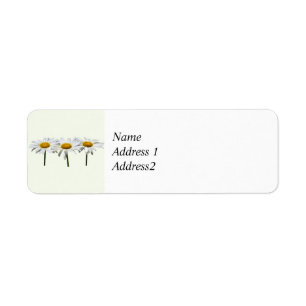 Three Daisies In a Row Save The Date Return Address Label