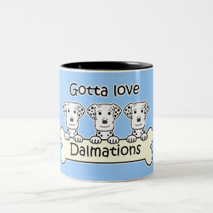 Three Dalmations Two-Tone Coffee Mug