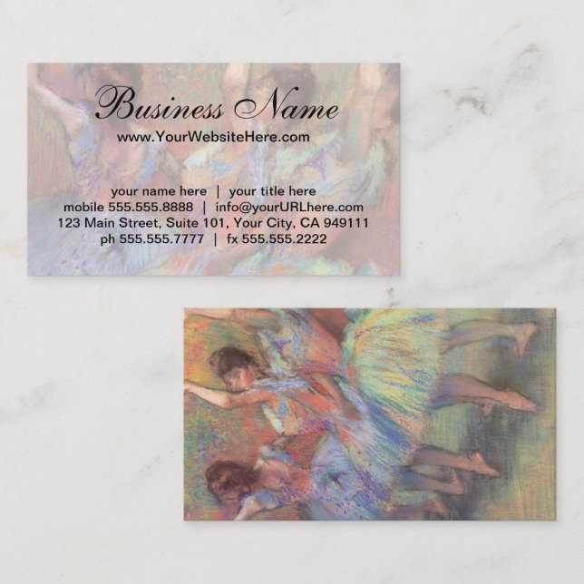 Three Dancers by Edgar Degas Business Card (Front/Back)
