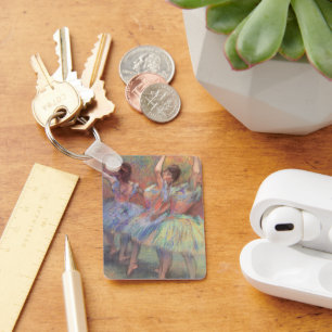 Three Dancers by Edgar Degas, Vintage Ballet Art Key Ring