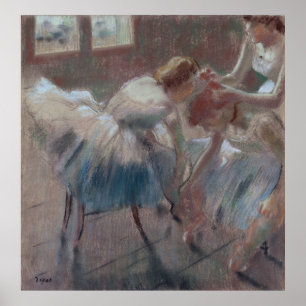 Three Dancers Preparing for Class - Edgar Degas Poster