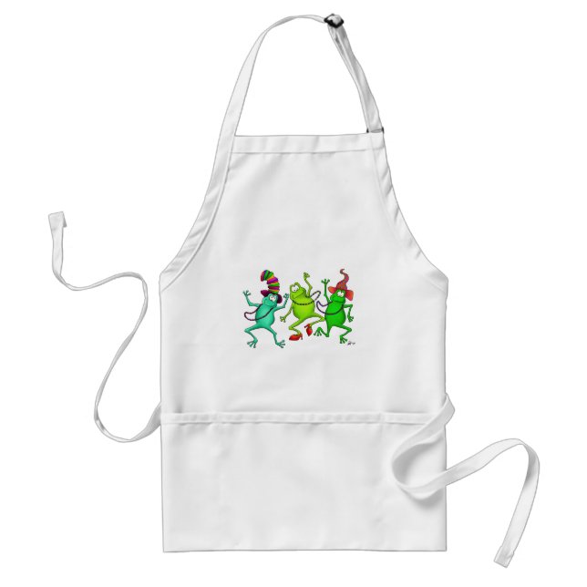 Three Dancing Frogs Standard Apron (Front)
