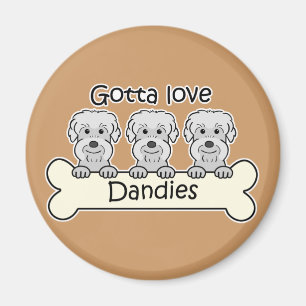 Three Dandie Dinmont Terriers Magnet