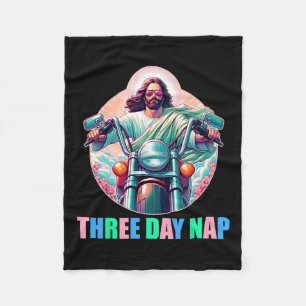 Three Day Nap Jesus Funny Easter  Fleece Blanket