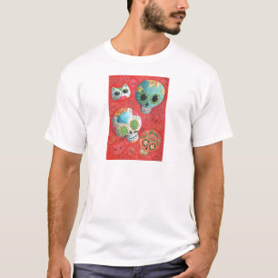 Three Day of The Dead Skulls T-Shirt