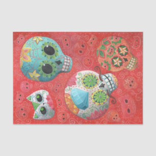 Three Day of The Dead Skulls Tissue Paper