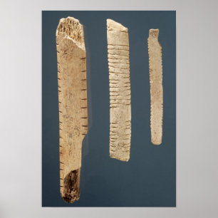 Three decorated bones poster