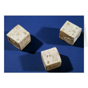 Three dice, from the acropolis at Osteria