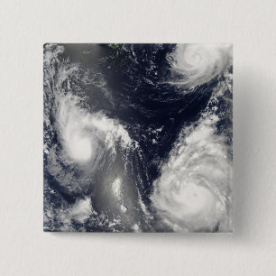 Three different typhoons 15 cm square badge