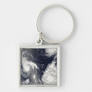 Three different typhoons key ring