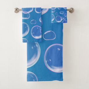 Three-Dimensional Colourful Bubbles Bath Towel Set
