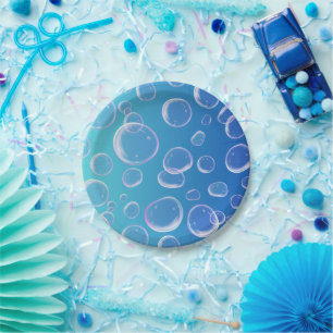 Three-Dimensional Colourful Bubbles  Paper Plate