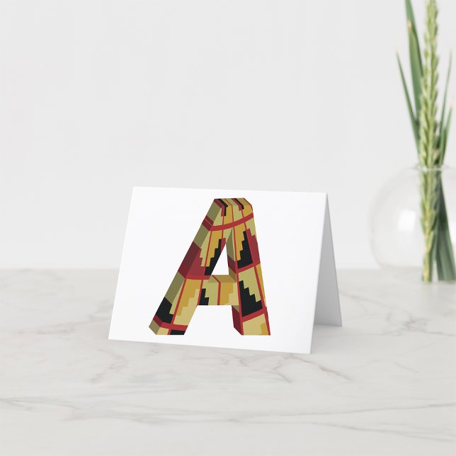 Three Dimensional Letter A Thank You Card (Creator Uploaded)