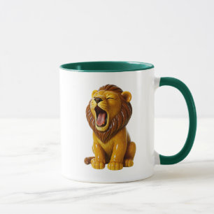 Three-dimensional lion that blows. mug