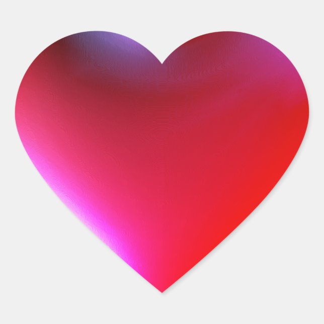 Three Dimensional Style Heart Symbol Red Miami Heart Sticker (Front)