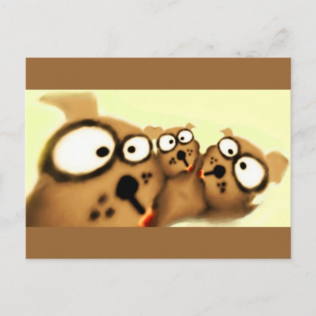 Three Dog Postcard (Front)