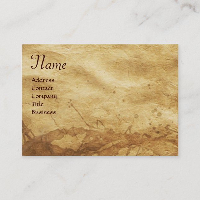 THREE DOGGIES WITH ROSES, Parchment,Monogram Business Card (Front)