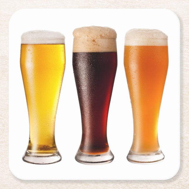 Three Draught Beers Coaster (Front)