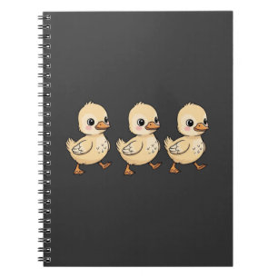 Three Ducklings Walking in a Row – Cute Notebook