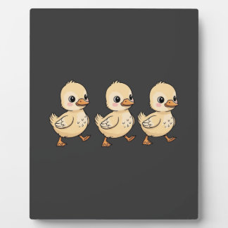 Three Ducklings Walking in a Row – Cute Plaque