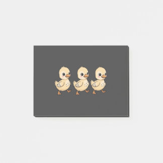 Three Ducklings Walking in a Row – Cute Post-it Notes