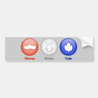 Three Dutch Icons Bumper Sticker