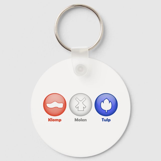 Three Dutch Icons Key Ring (Front)