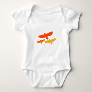 Three Eagles Flying (Orange) Baby Bodysuit