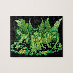 Three Earth Fairies Fantasy Art by Al Rio Jigsaw Puzzle