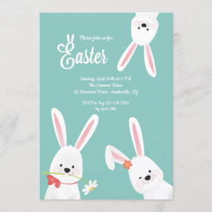 Three Easter Bunnies Invitation
