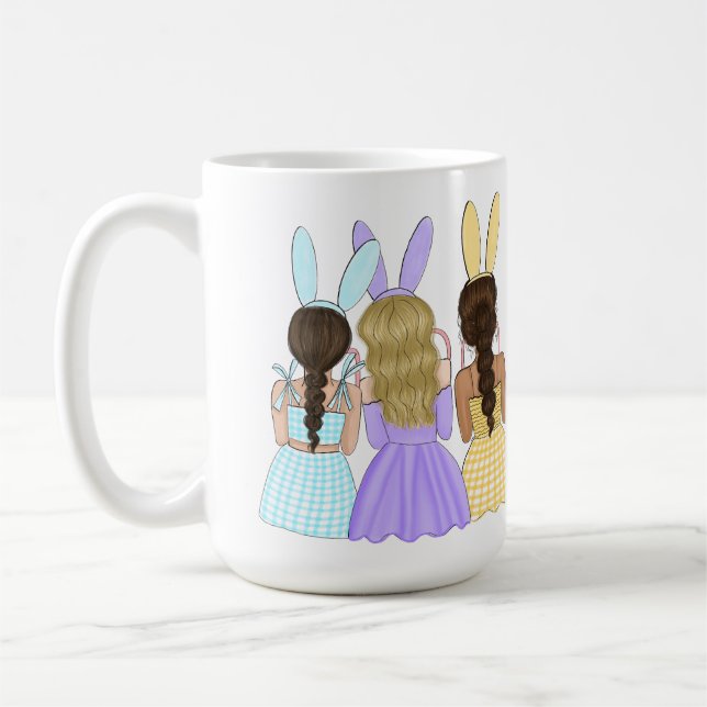 Three Easter Friends In Bunny Ears Coffee Mug (Left)
