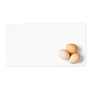 Three Eggs On White Background