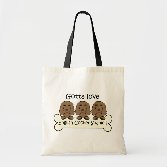 Three Englis Cocker Spaniels Tote Bag (Front)